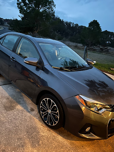 A car parked on the side of the road